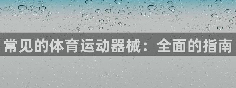 尊龙凯时网站登录：常见的体育运动器械：全面的指南